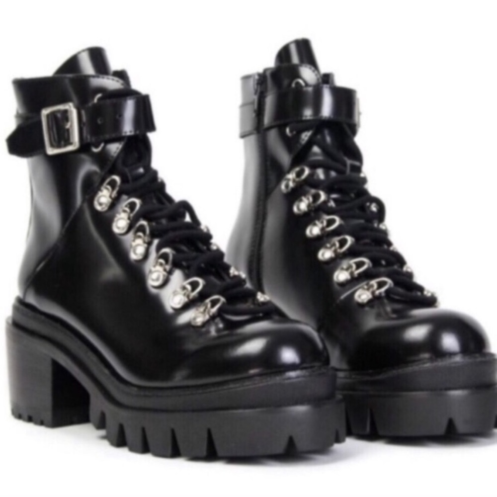 Jeffrey Campbell Czech lace up combat boots 9.5